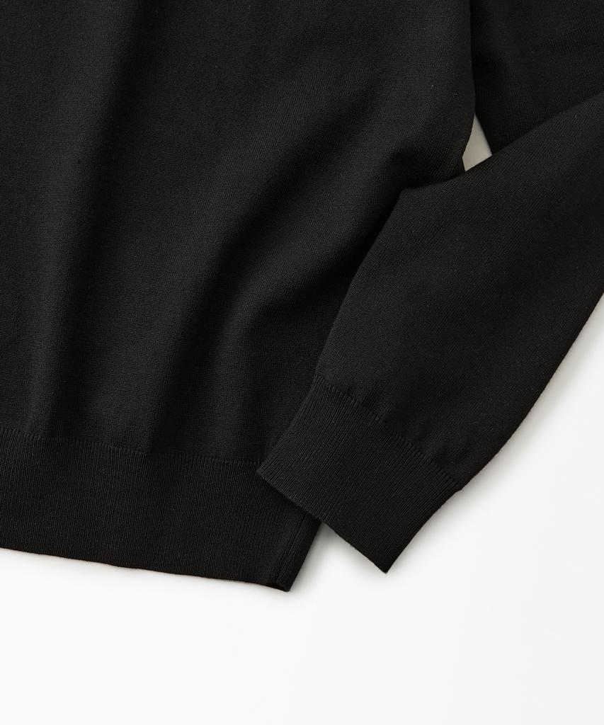OUTSTANDING Mighty Tiger Knit Collar Shirt_Black