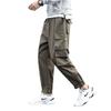 Men's Japanese Style Cotton Harem Pants - Multi-Pocket, Casual, Spring/Summer 2024, Trendy, Loose Fit, Large Size