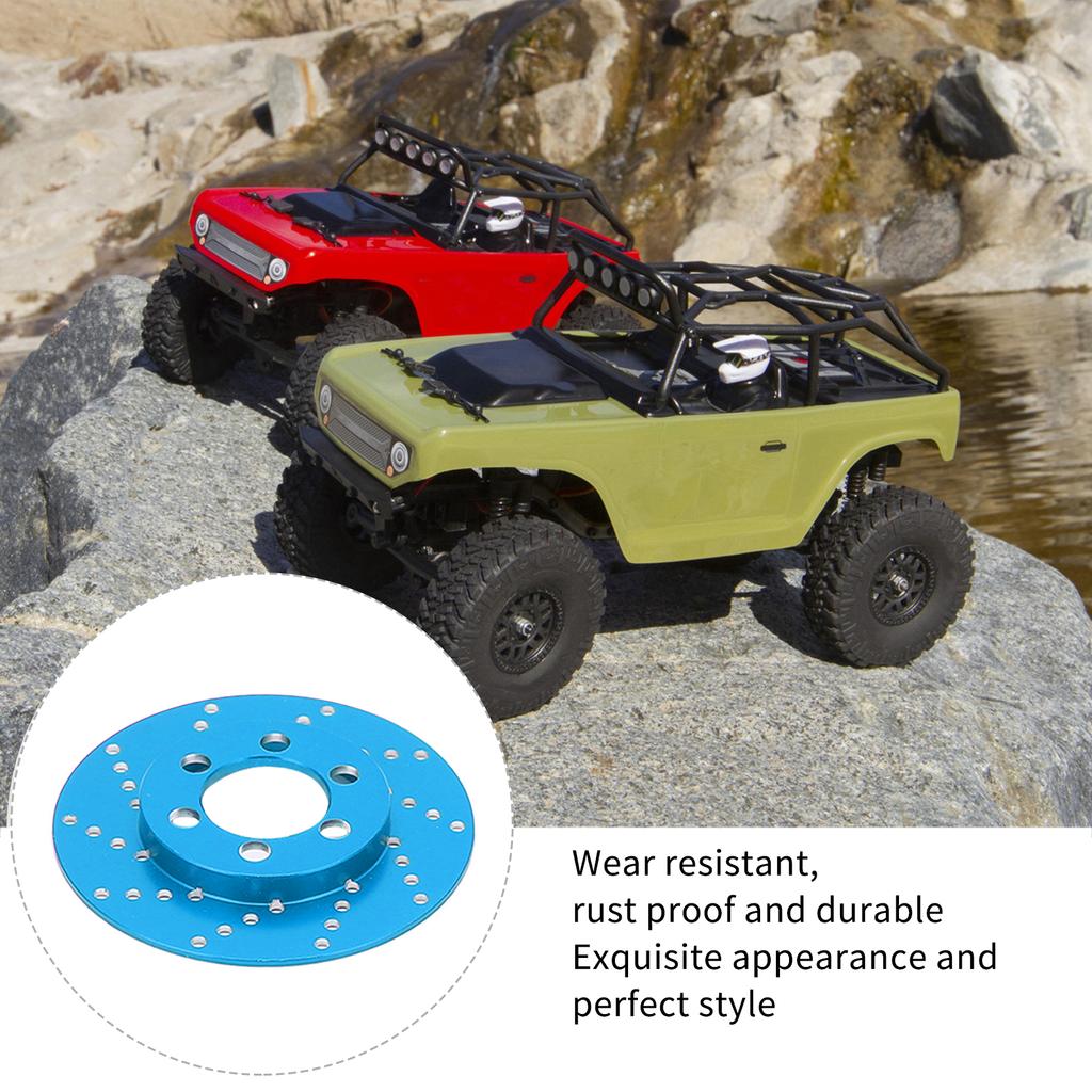 4pcs RC Brake Disc Aluminum Alloy Brake Caliper for 2.2 Inch Wheel 1/10 RC Crawler CarBlue