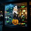 Talos Halloween Glow-in-the-Dark Window Cling, Spooky Ghost Skeleton Glass Sticker, Waterproof Static Decal for Holiday Party