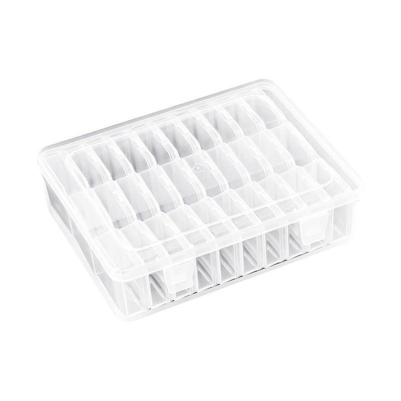 

AEE4-Bead Organizer Box, 30Pcs Small Clear Plastic Bead Storage Containers For Jewelry Making DIY Screws Seeds прозрачный