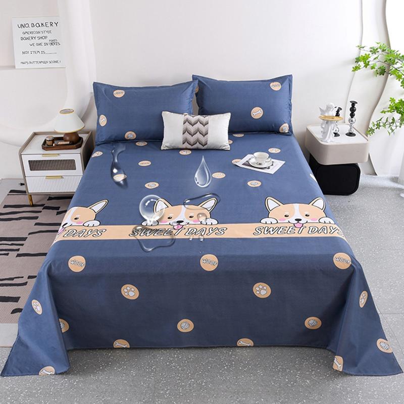 Waterproof Cartoon Quilted Fitted Sheet, Bedspread With Elastic Band, Non Slip Sheet, King Size Bed (without Pillow Case)