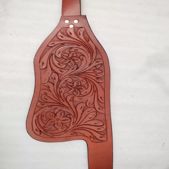 Leather Western Pair of Fender For Horse Saddle Hand Tooled Replacement Fenders.