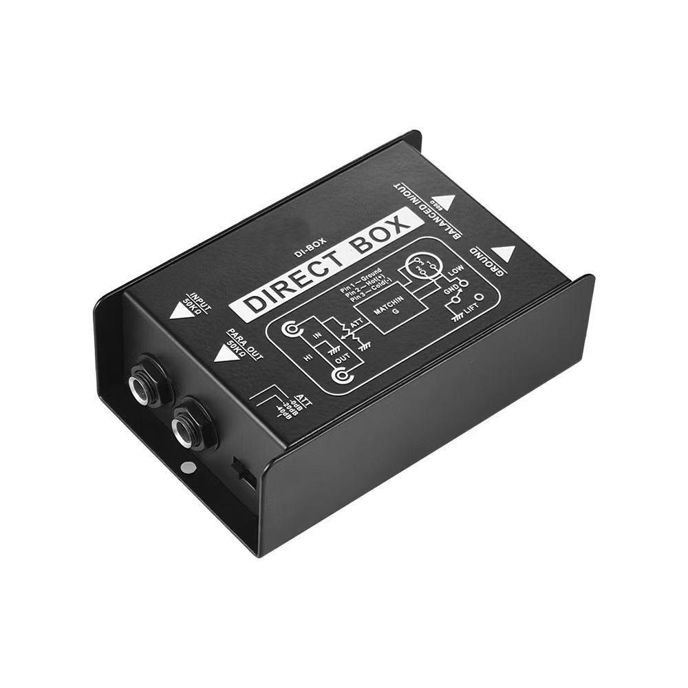 

Single-Channel Passive Impedance Converter DI Box for Guitar Effects D1 чорний
