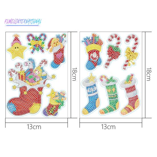 1 Set Strass-Malaufkleber, breite Anwendung, umweltfreundliche Weihnachts-Fußball-Malaufkleber