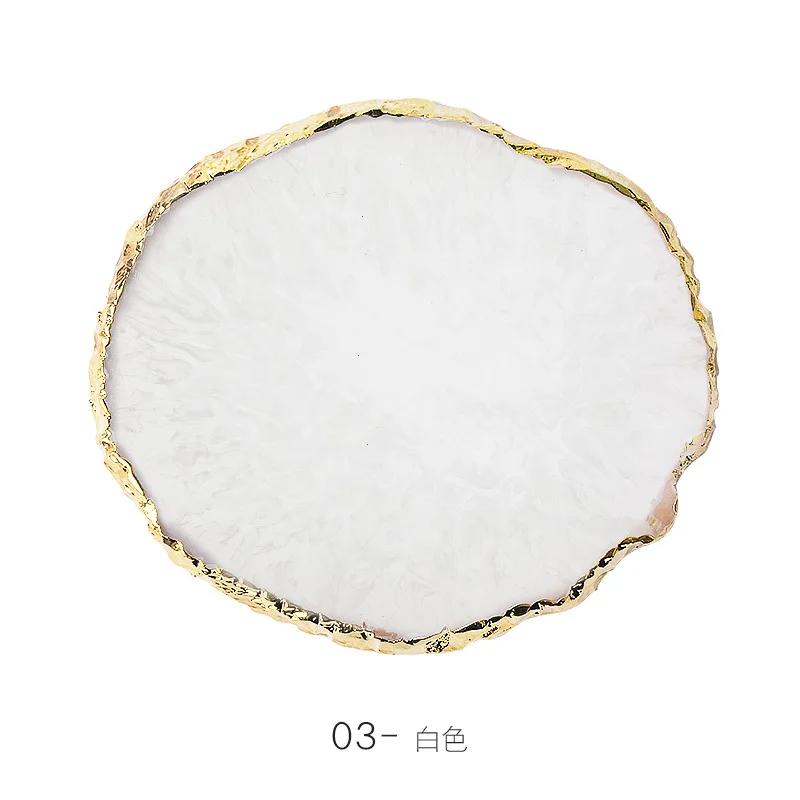 18 Styles Resin Agate Stone Nail Color Palette Gel Polish Pallet Mixing Drawing Paint Plate Manicure Nails Art Display Shelf