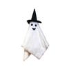 Halloween Porch Hanging Ghost Decoration with Witch Hat Outdoor Yard Hanging Spirit for Party and Seasonal Display
