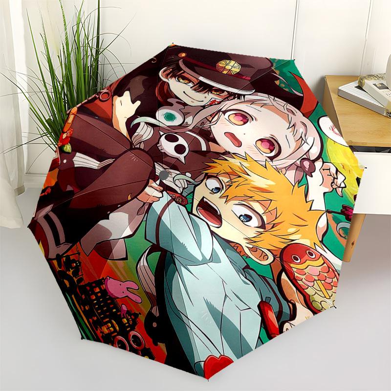 1pc Anime Characters Automatic Opening Umbrella Portable Folding Design with 8-Bone Iron Frame, Perfect for Outdoor Use, Festive Gifts, Travel, Daily