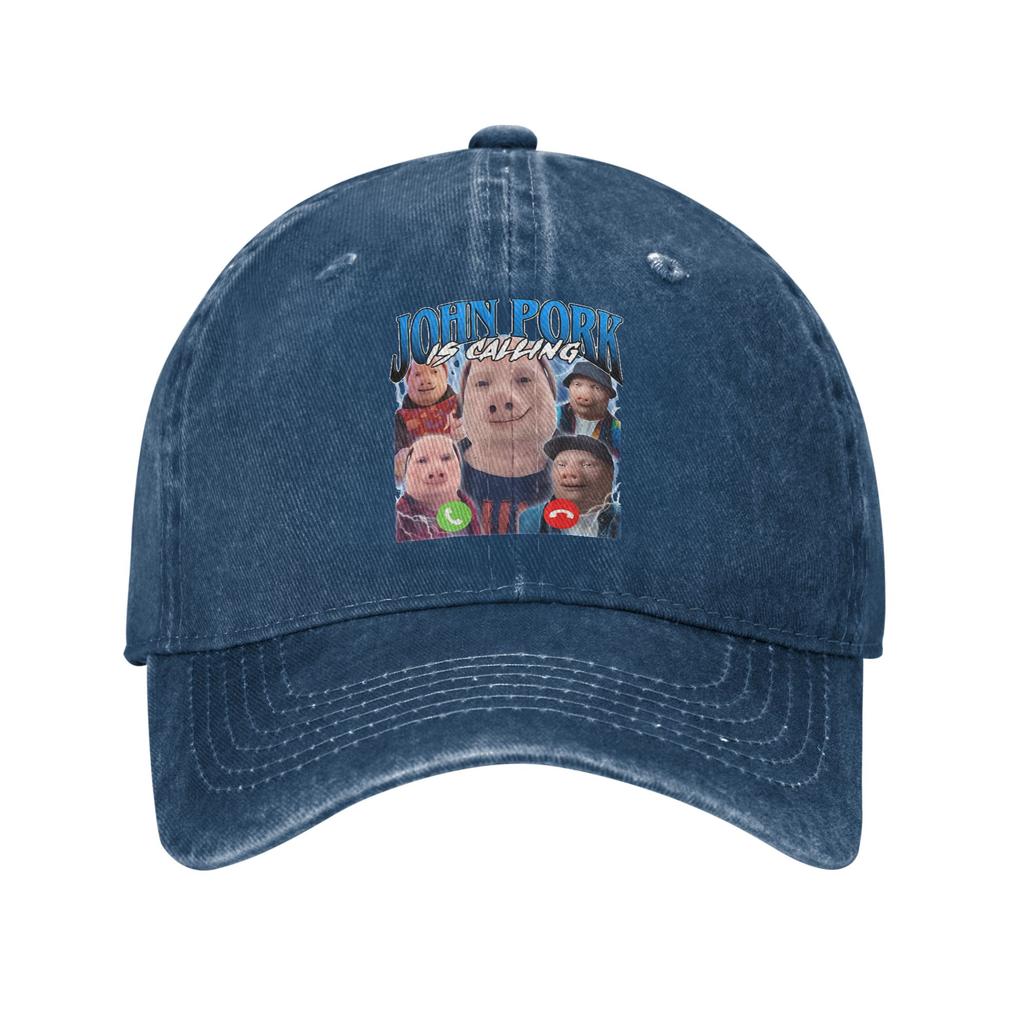 John Pork Ruft An Anruf Annehmen Telefon Lässige Baseballkappe Lustiges Schwein Meme Truckerhut Outdoor Sportkappen WoUnisex Baseballkappen