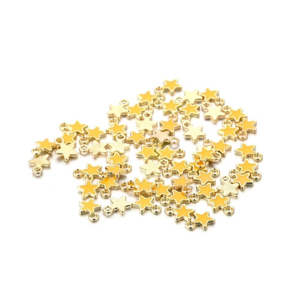 50Pcs/lot Mini Stars Gifts for Girl Pendant Charms Women For DIY Earrings Necklaces Jewelry Making Findings