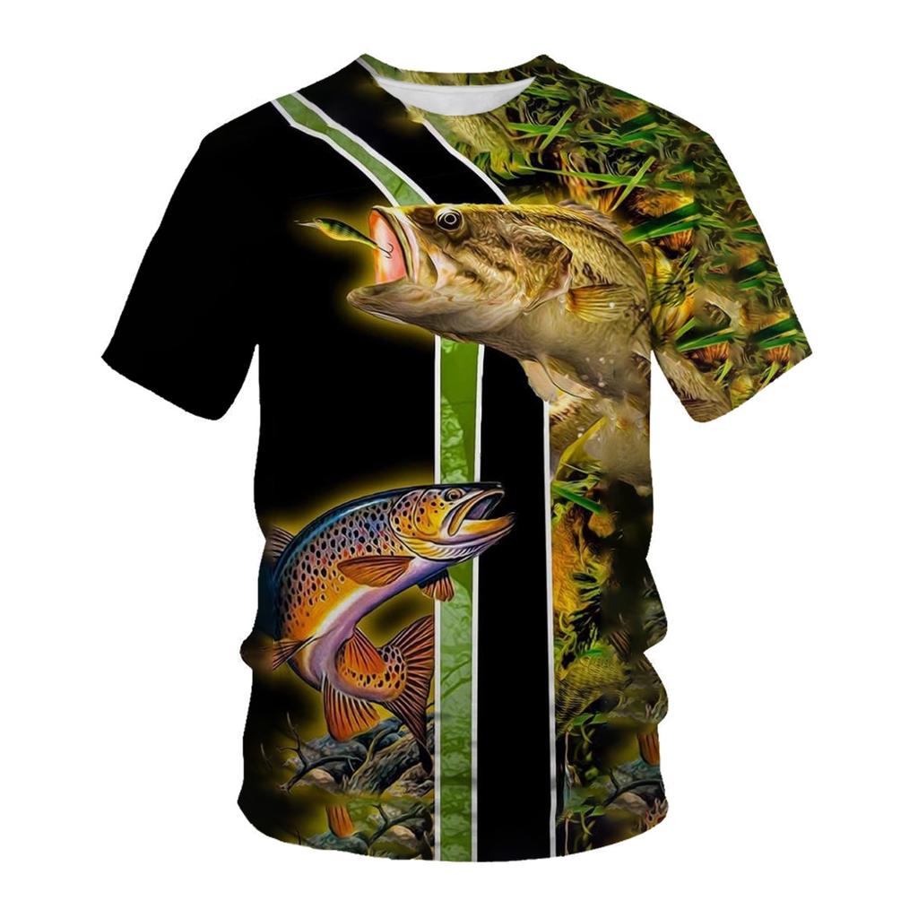 Casual Short Sleeved Printed Fashionable Oversized 3D Top Pattern T-shirt for Men Comfortable Summer Round Neck