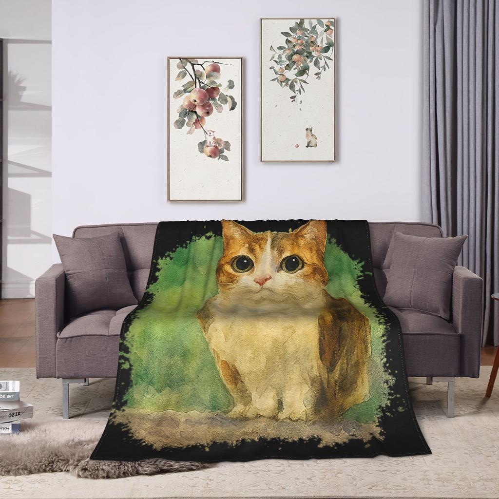 Meowl Cat Owl Funny Meme Costume Blankets Quality Super Warm  Throw Blanket Winter Children Outdoor Funny Bedspread