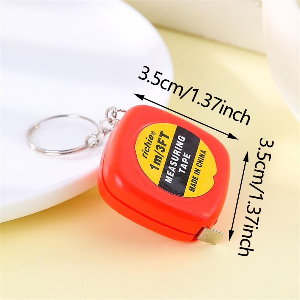 1 Stück Mini Tragbares Nähen Schneider Stofflineal Einziehbares Weiches Lineal mit Schlüsselanhänger Messgerät