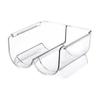 ABS Transparent Storage Rack for Wine Bottles Cups and Drinkware Stackable Enclosed Design for Space Efficient Home Organization