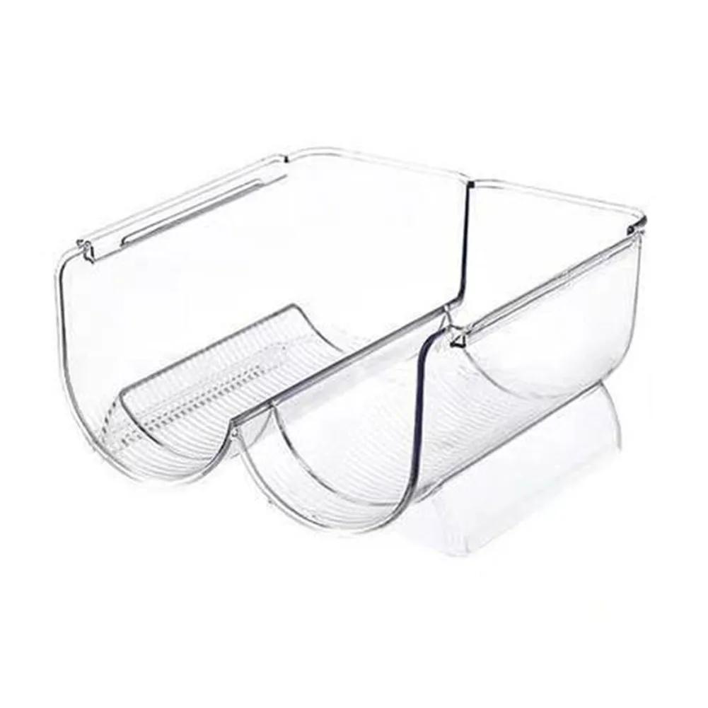 ABS Transparent Storage Rack for Wine Bottles Cups and Drinkware Stackable Enclosed Design for Space Efficient Home Organization