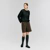 flower pattern knee socks - charcoal