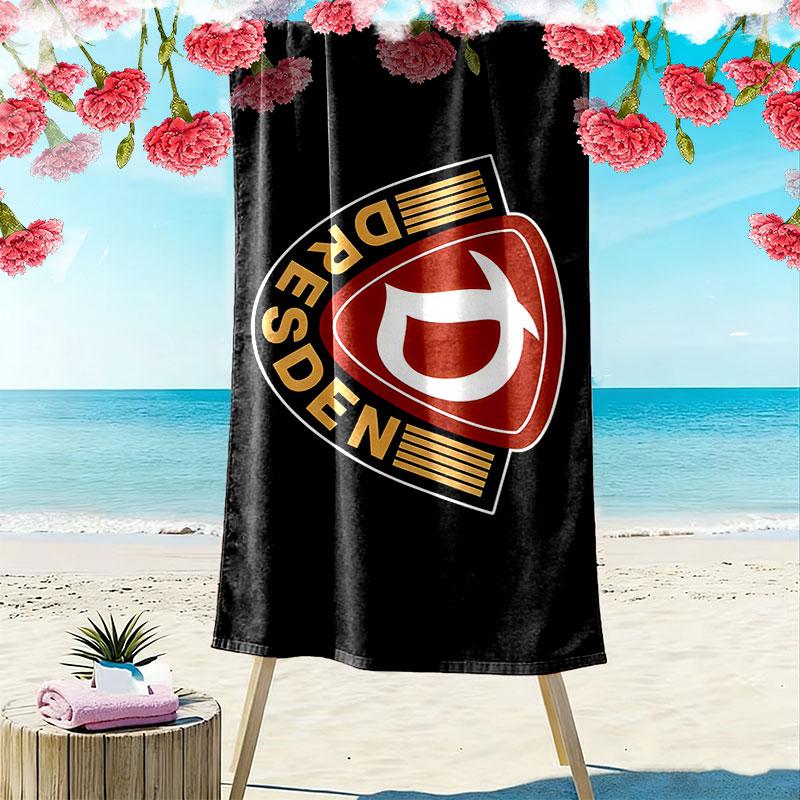 SG Dynamo Dresden logo Print Beach Towel, Large Soft Quick Dry Towel for Beach Camping Swimming