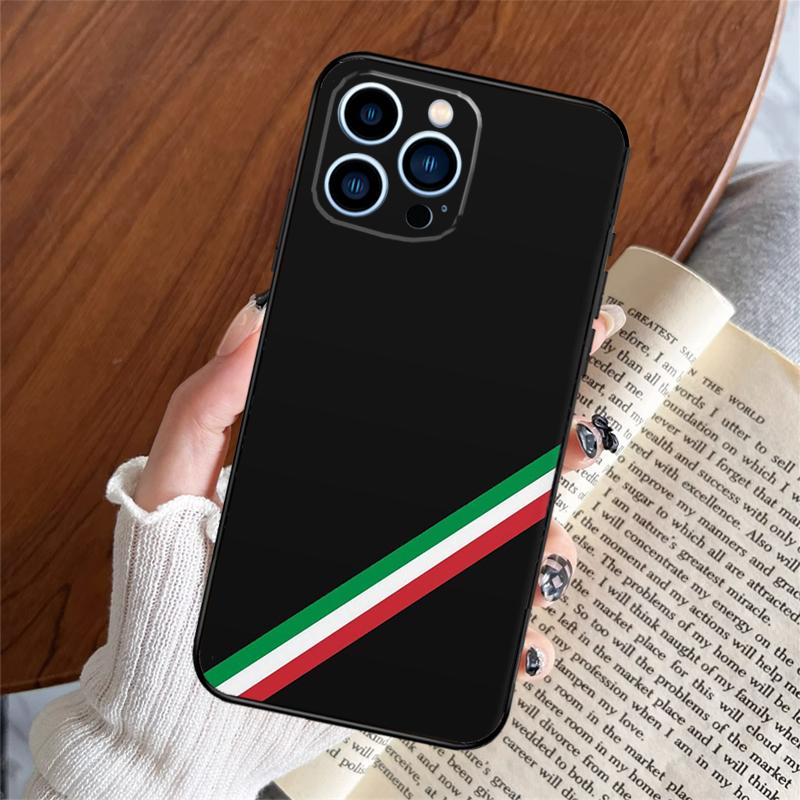 Italy Flag Phone Case For iPhone 17 Air 11 14 15 16 Pro Max Plus 12 13 Mini 16e 17 Pro Max Back Cover