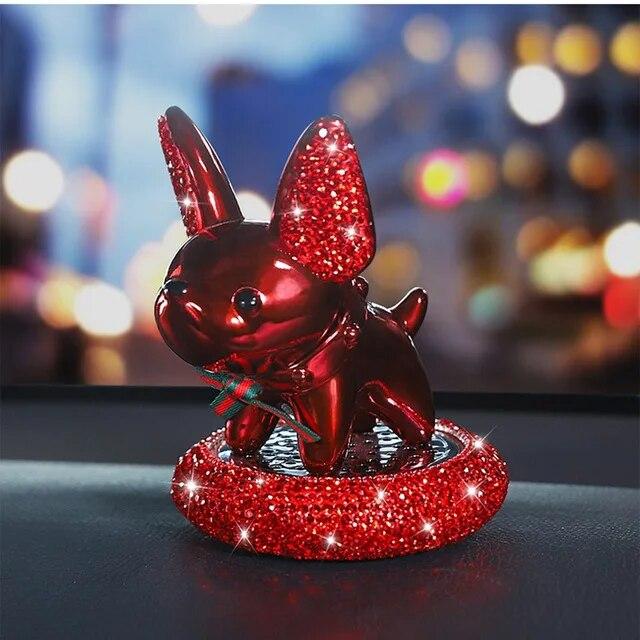 2020  Cartoon Car Air Freshener Dog Gift Diamond Dog Shaking Head Car Interior Ornament Perfume Solid Car Aroma Decoration