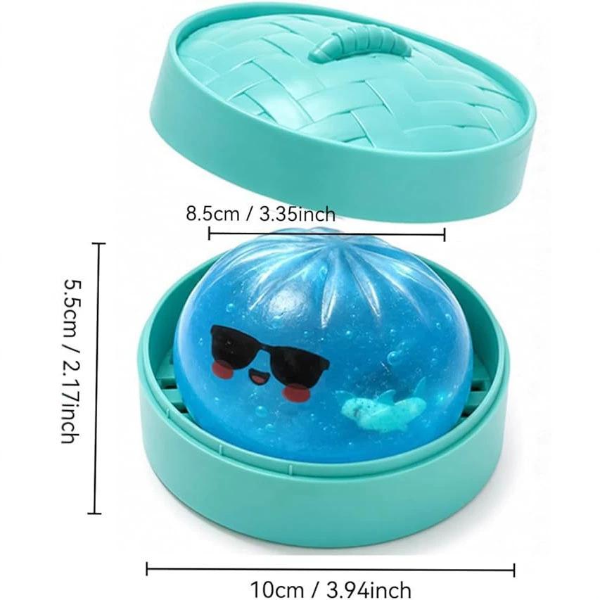 Třpytivé Žraločí Knedlíčky Squishy Hračka Měkká Pomalá Pružnost Dušený Plněný Bochníček Squishy Stisknutí Le Fidget s Napařovačem dárek