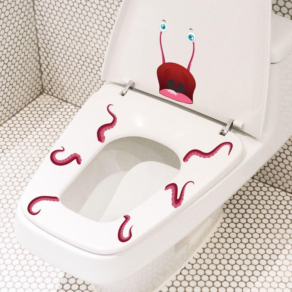 PVC Material Toilet Decoration Sticker Removable Bathroom Decor Sticker Living Room