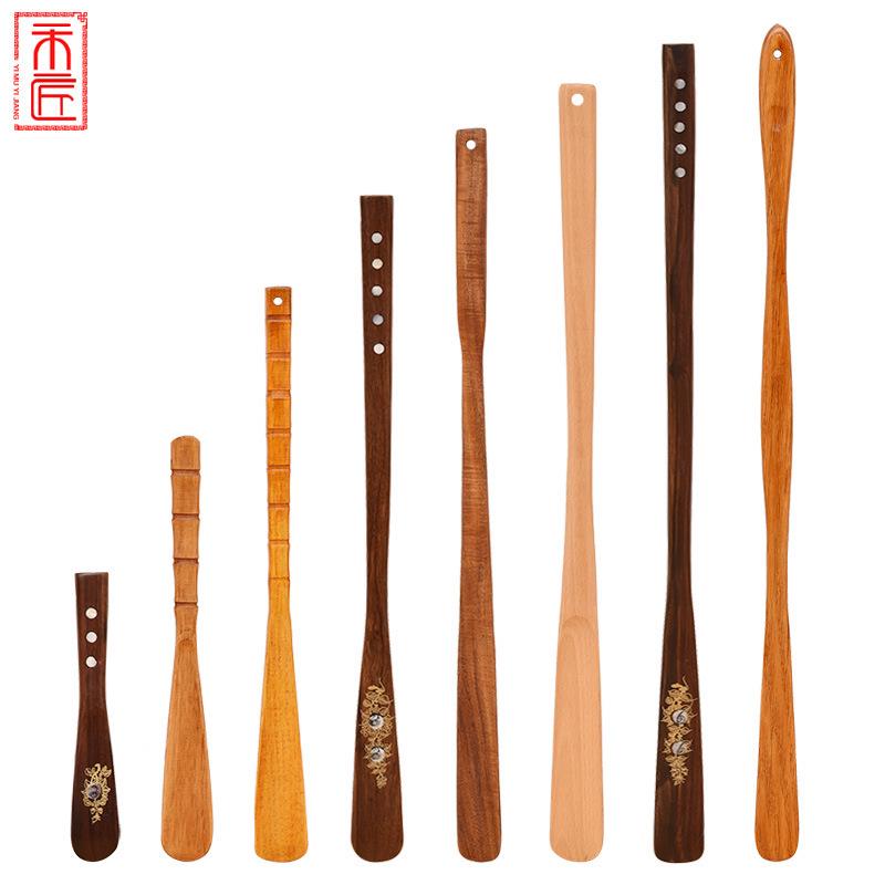 75cm Wooden Shoehorn | Easy Shoe Lifter & Adjustable Handle for Convenient Use
