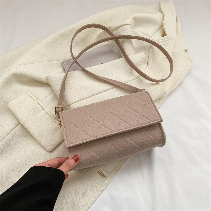 Chic Korean Style Shoulder Bag For Women 2023 Summer Trendy Quilted Purse