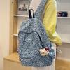 Schoolbag Leopard print canvas Student schoolbag Girl Spice Girl American backpack High value niche leisure travel backpack Large capacity