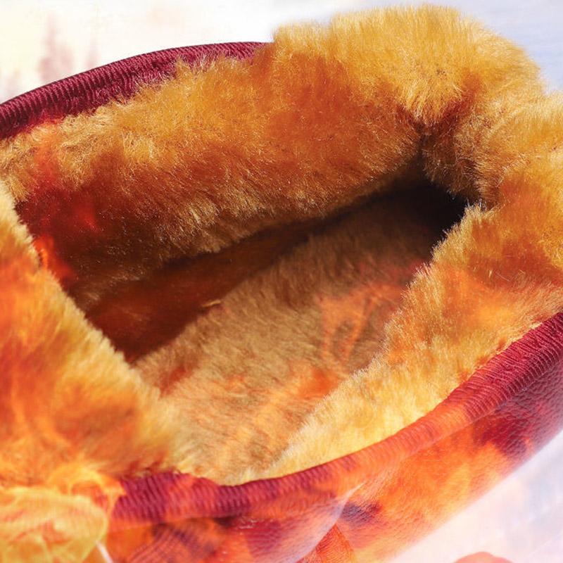 Женская зимняя бархатная хлопковая обувь для мам — фото 11