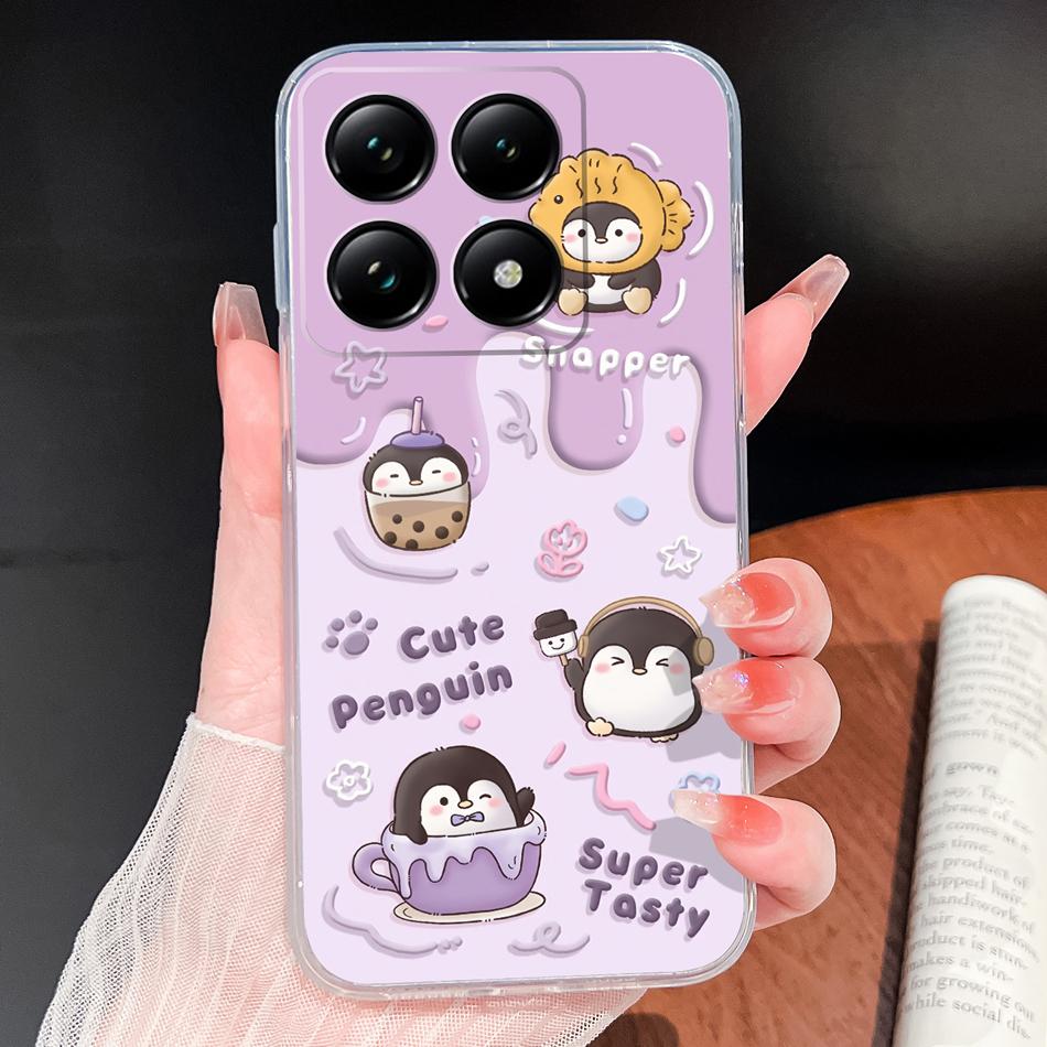 For Xiaomi 15T 14T Pro Phone Case Lovely Fish Patterns Soft TPU Clear Silicone Bumper For Xiaomi 15TPro 14 T Lightweight Funda
