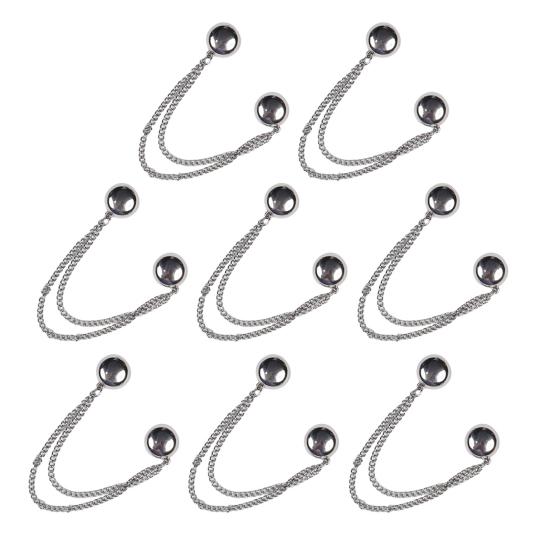 4/8/12 Stück Magnetische Kleidungsbefestigungsclips Hosenbein-Knopf Verstellbare Hosenbein-Clips Nadel Schnelle Hemdverschlüsse