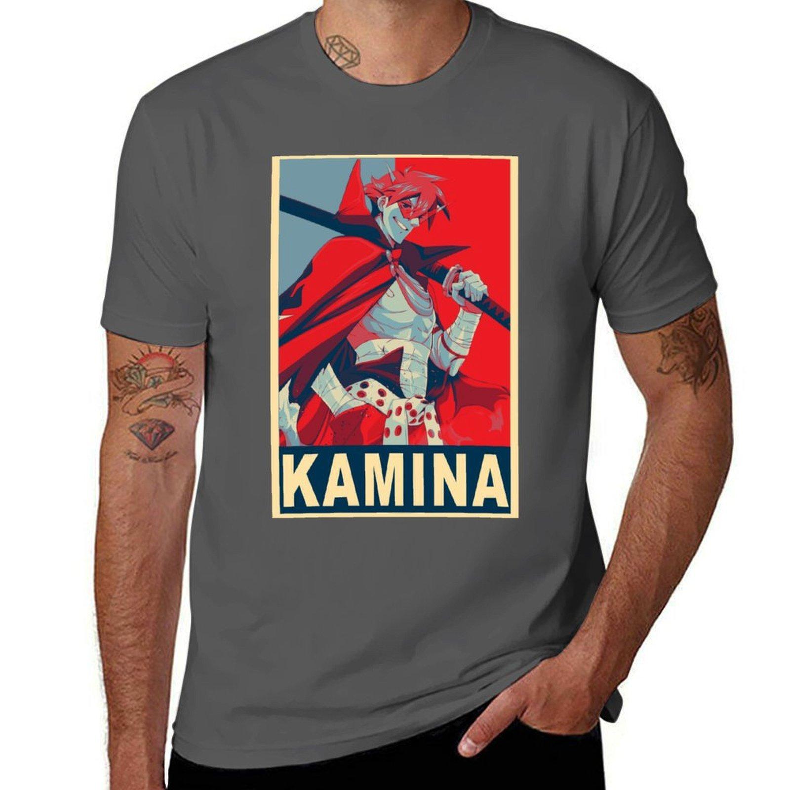

Kamina - Poster T-Shirt t shirt man designer t shirt men 100% cotton luxury brand T-Shirt 4XL