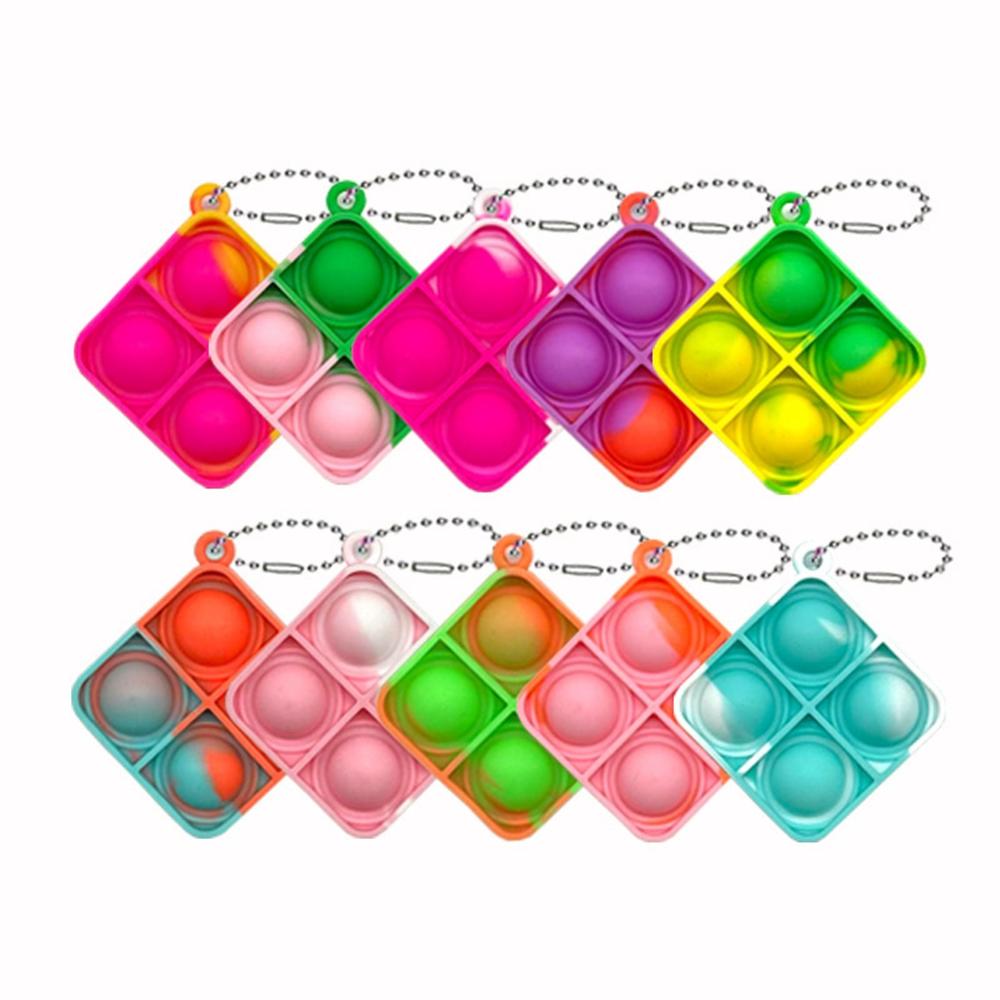 10/30Pcs Pop Fidget Toys Mini Pop Keychains Toddler Toys Fidgets Pack Sensory Toys Bulk Packs Reduce Pressure Party Favors Gifts