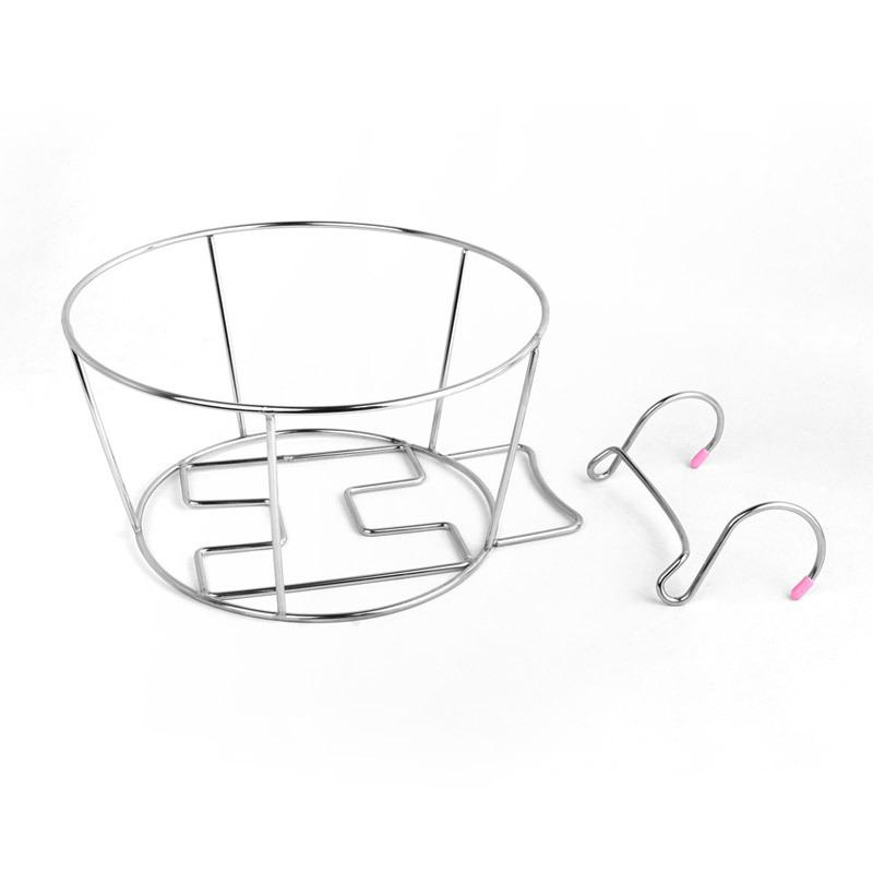 Stainless Steel Round Wall Hanging Flower Pot Rack and Balcony Railing Hanger