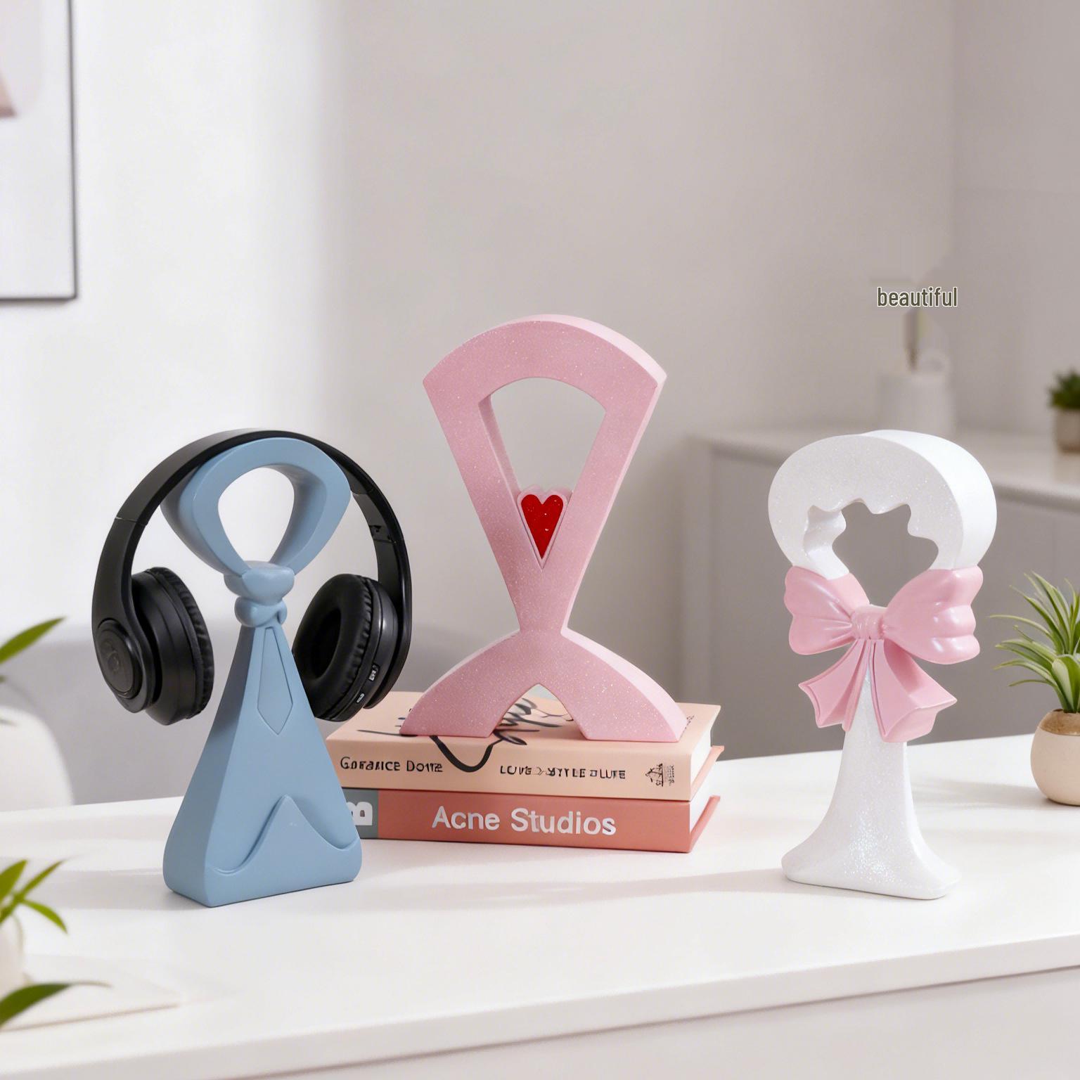 

E-sports Headphone Stand with Bow Heart Design Blue Tie разноцветный
