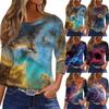 Damen T-Shirt Print 3/4 Ärmel Alltagsmode Wochenende Basic Rundhals Normales Oberteil
