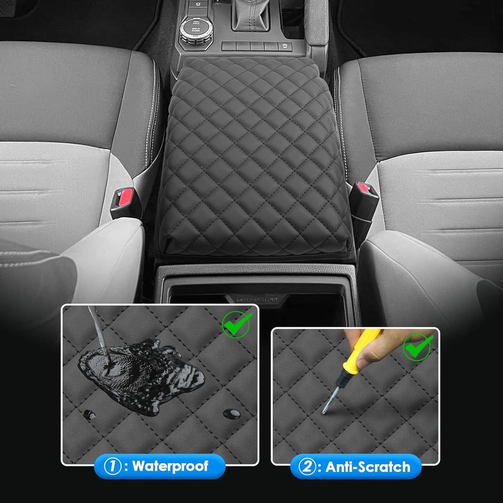 2024 2025 2026 Tacoma Mittelkonsolenabdeckung für Toyota Tacoma (SR/SR5/TRD PreRunner/TRD Sport/TRD Off-Road/Limited/Trailhunter), Kissen&Bequemes Leder