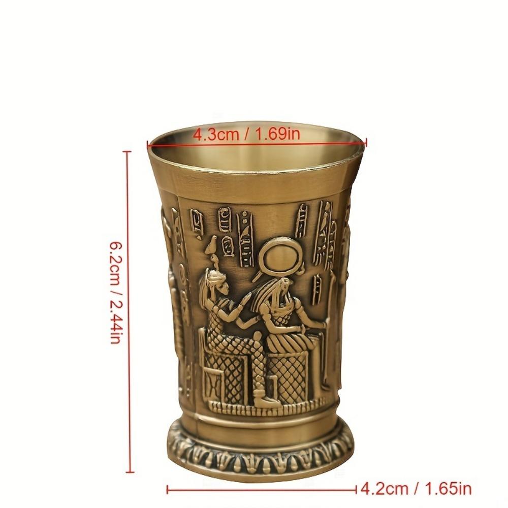 1 Stück Ägyptischer Pharao Weinkelch Metallhandwerk Altes Ägypten Totem Weinkelch Kreativer Europäischer Stil Vintage Weinkelch
