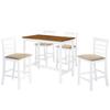Day and Night - Day and Night Set Bar Table and Chairs 5 Pieces Solid Wood Brown and White