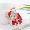 4X Delicate Big Ear Elephant Keyrings Stylish Handbag Charm Decorative Key Rings Modern Bag Charm for Women and Ladies