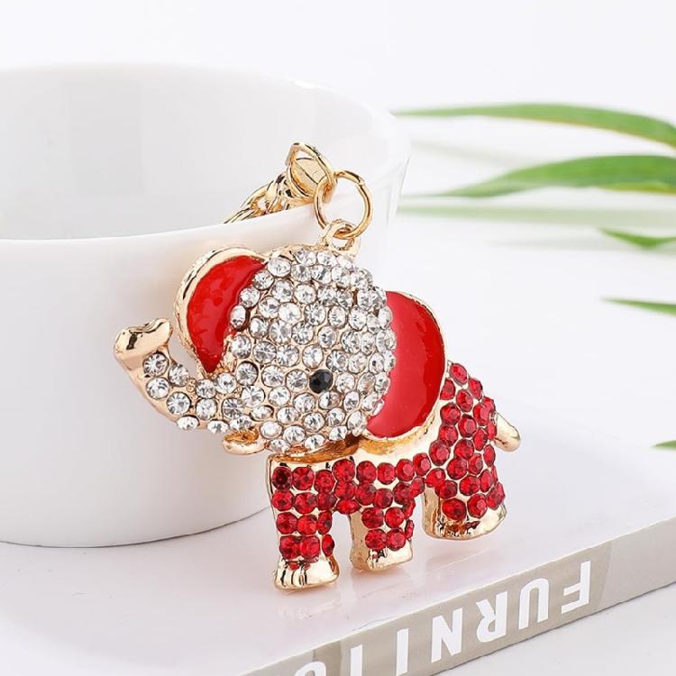 4X Delicate Big Ear Elephant Keyrings Stylish Handbag Charm Decorative Key Rings Modern Bag Charm for Women and Ladies