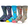 5 Pairs/Pack Men Funny Socks Casual Hip Hop Creative Cartoon Novelty Calcetines Hombre Street