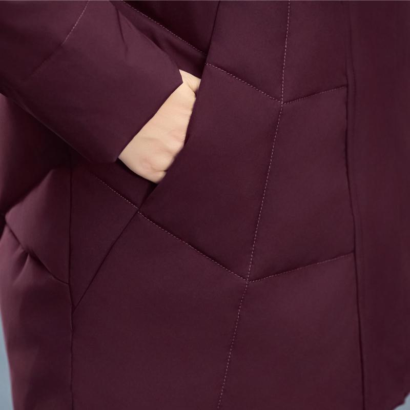 Plus Size XL-6XL Middle Age Women's Down Coats Winter Vintage Parkas Hooded Elegant Loose Thick Warm Down Jackets Woman Outerwears