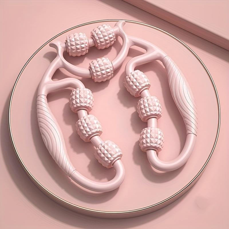 

1 шт. Палка для бодибилдинга и йоги, Кольцевой зажим для ног, Массажер для ног, Кольцевой ручной массажер, Инструмент для домашнего массажа 1pc розовый