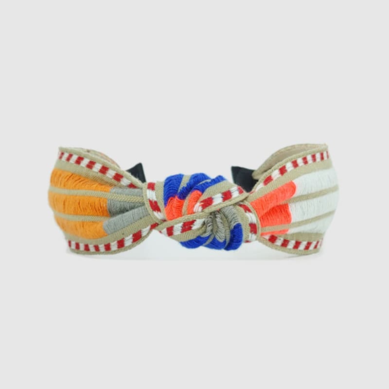 LALA Ethnic Striped Hairband - Beige