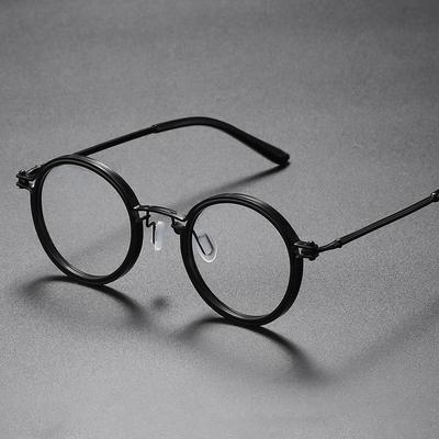 Neue Hochwertige Retro Punk Stil Metall Runde Rahmen Brille Herren Damen Mode Punk Metall Blaulicht Filternde Brille