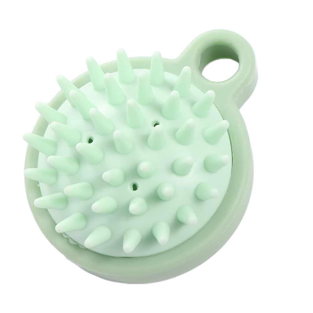 Body Brush Comfortable Silicone Shampoo Brush Pink Soft Hair Washing Comb Portable Round Scalp Massage Brush Women Men