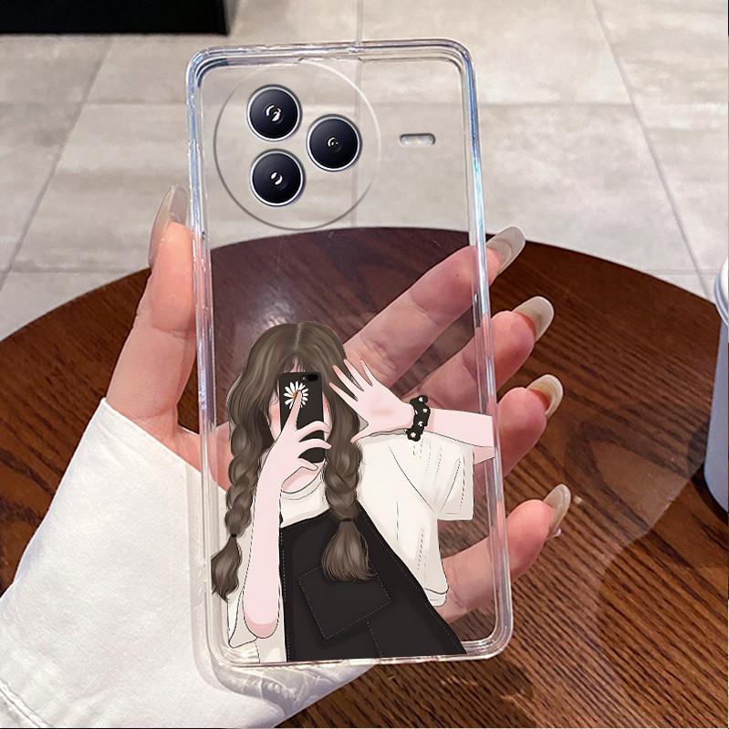 Classic Unique Design TPU Clear Phone Case For Xiaomi Civi 5 Pro Funny Cartoon Pattern Cover Shockproof Soft Casing