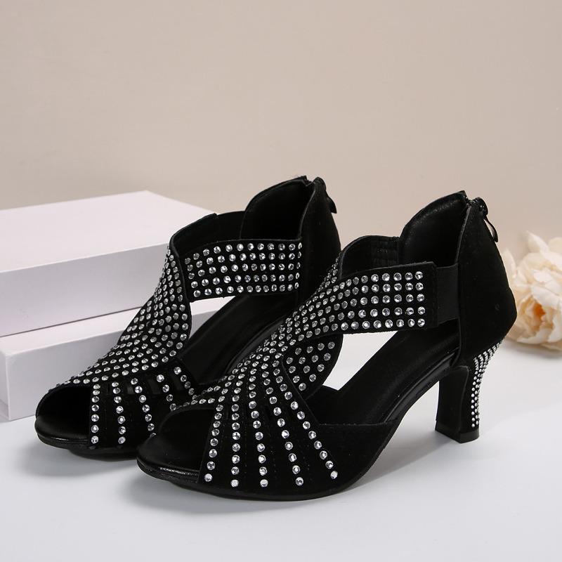 Fish Mouth High-heeled Sandals for Women's Summer New Models, Thin Heels, Sexy Suede Sandals for Women