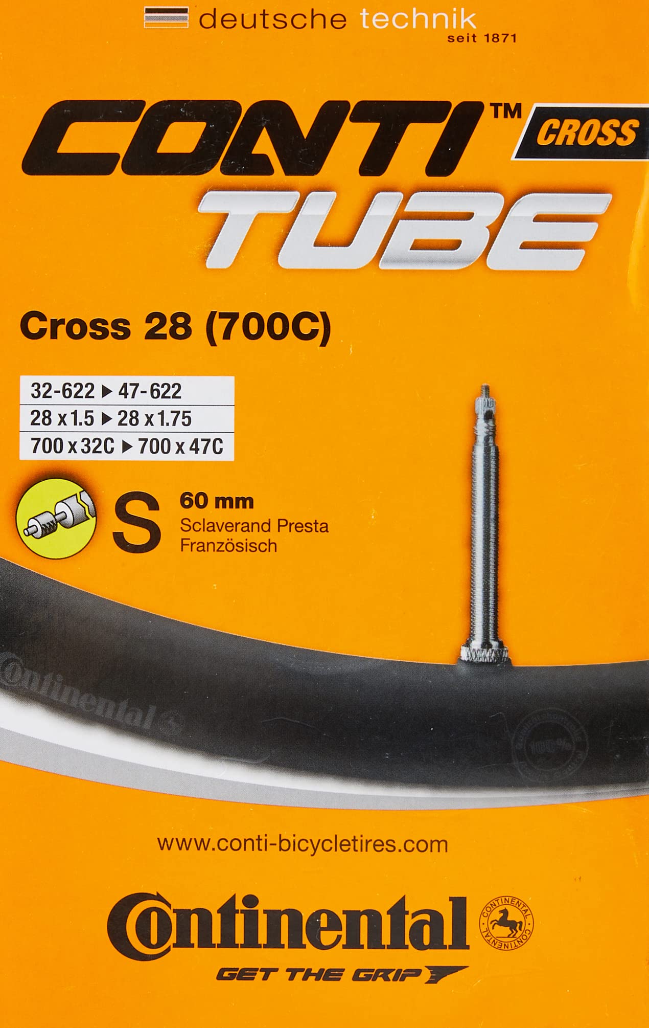 

Continental Race28 Tubes, 700x20-25C (60mm Presta), Set of 4